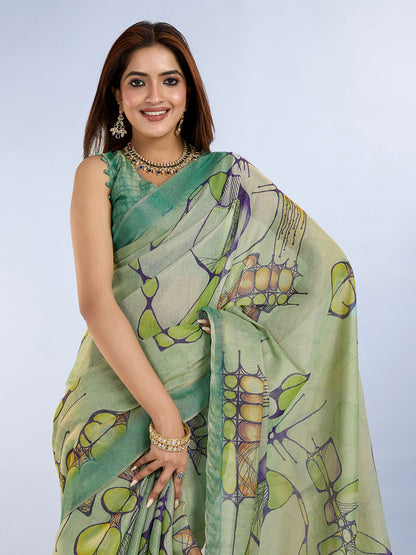 premium Design LInen Cotton Saree