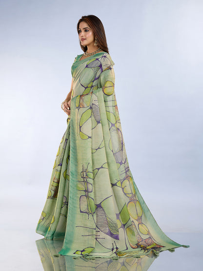 premium Design LInen Cotton Saree
