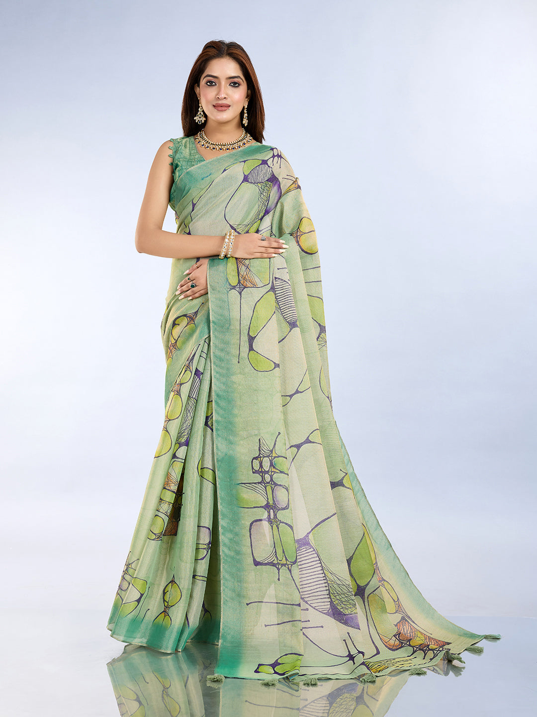 premium Design LInen Cotton Saree