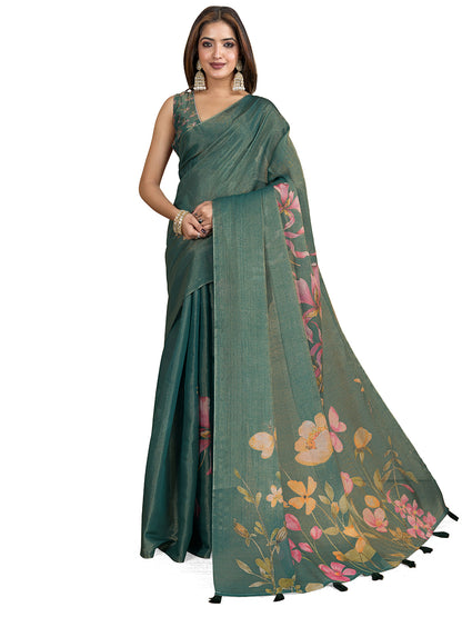 premium Design LInen Cotton Saree
