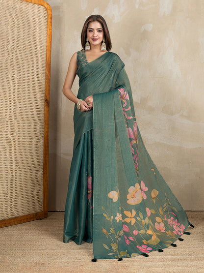 premium Design LInen Cotton Saree