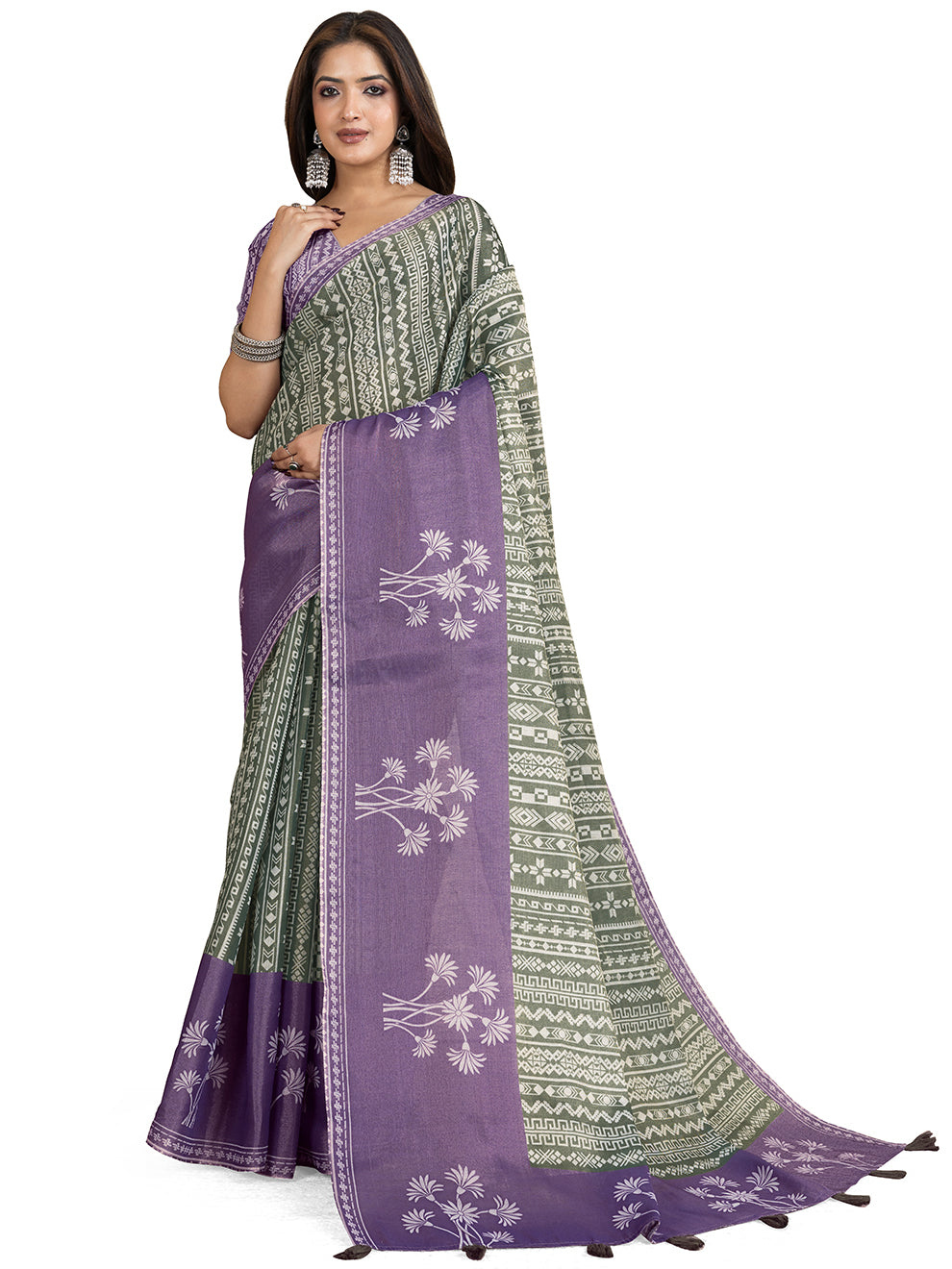 premium Design LInen Cotton Saree