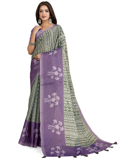 premium Design LInen Cotton Saree