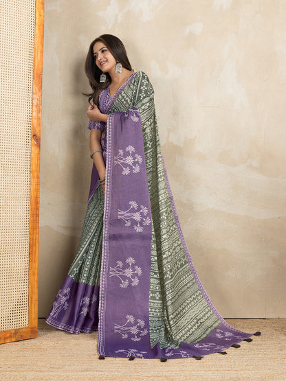 premium Design LInen Cotton Saree