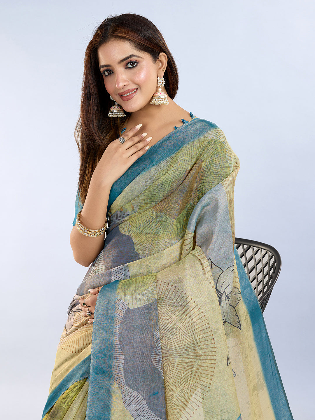 premium Design LInen Cotton Saree
