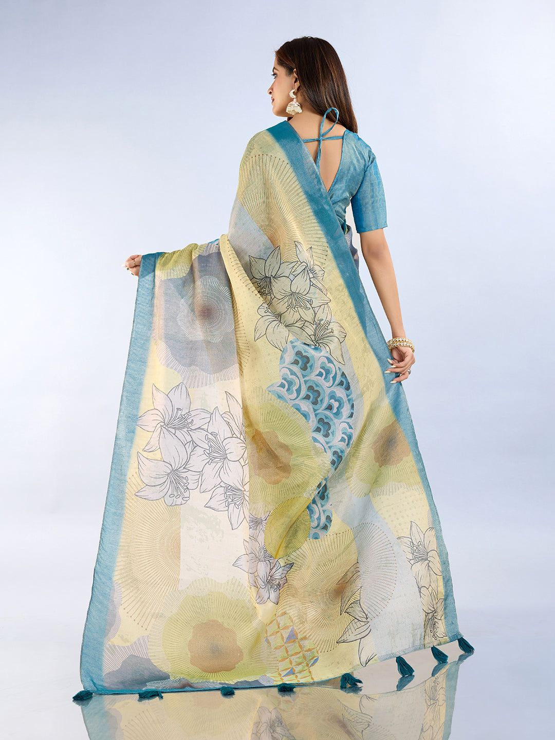 premium Design LInen Cotton Saree