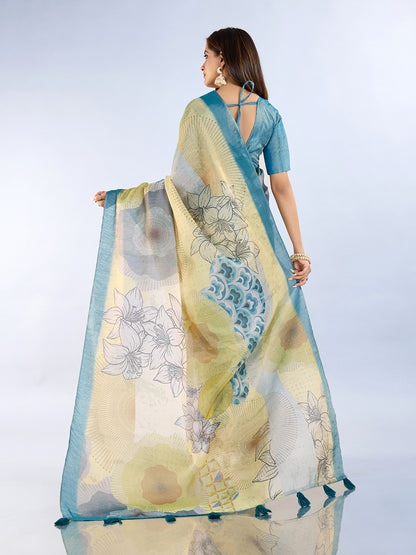 premium Design LInen Cotton Saree