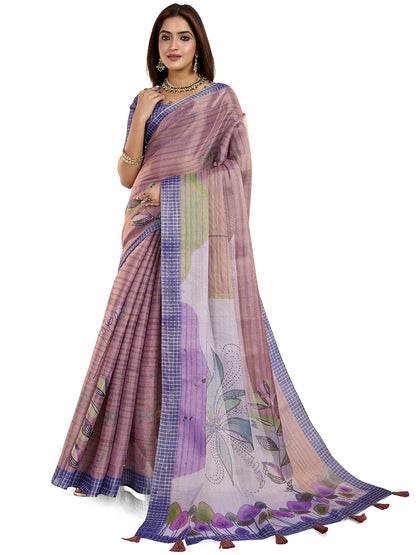 premium Design LInen Cotton Saree
