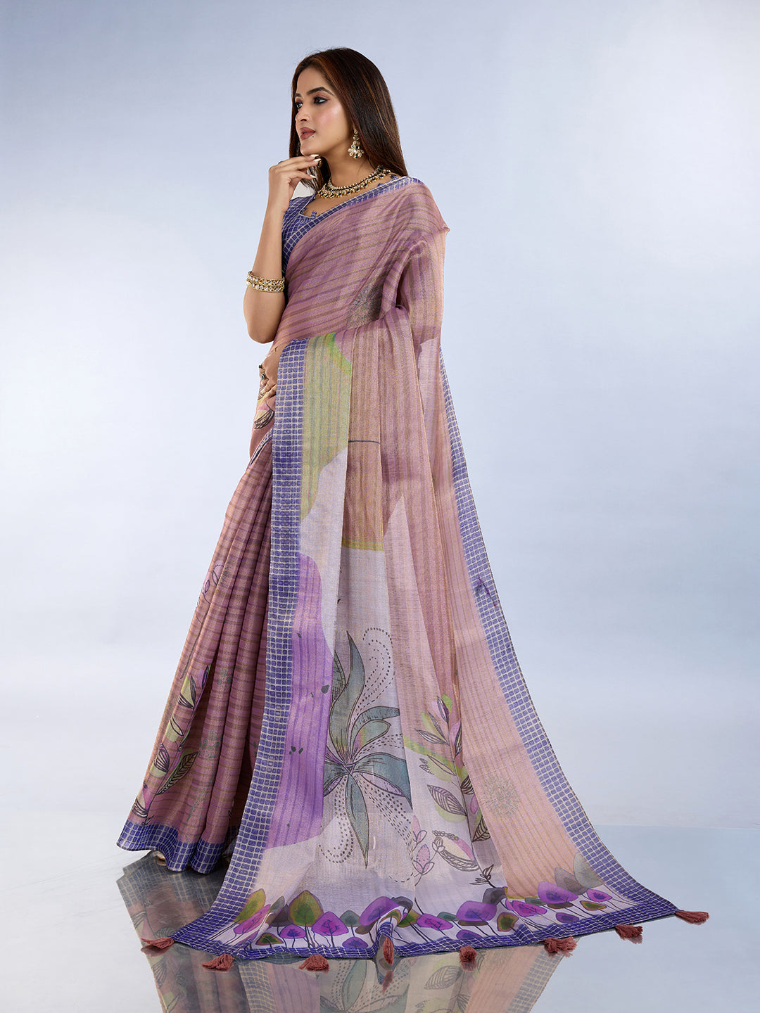 premium Design LInen Cotton Saree
