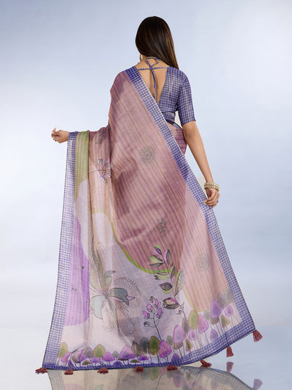 premium Design LInen Cotton Saree