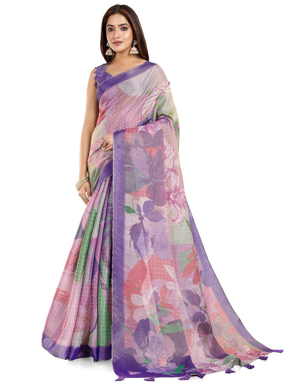 premium Design LInen Cotton Saree