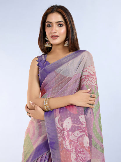 premium Design LInen Cotton Saree