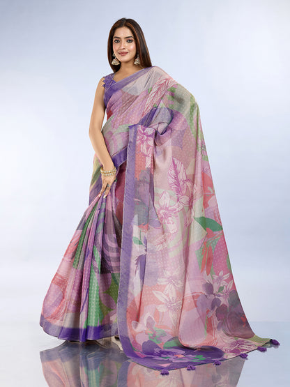 premium Design LInen Cotton Saree
