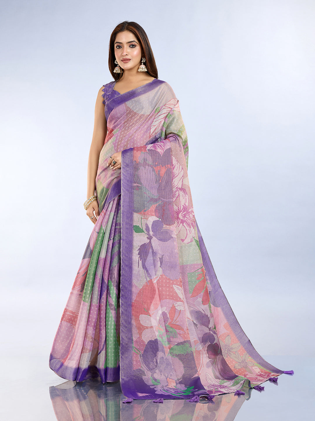 premium Design LInen Cotton Saree