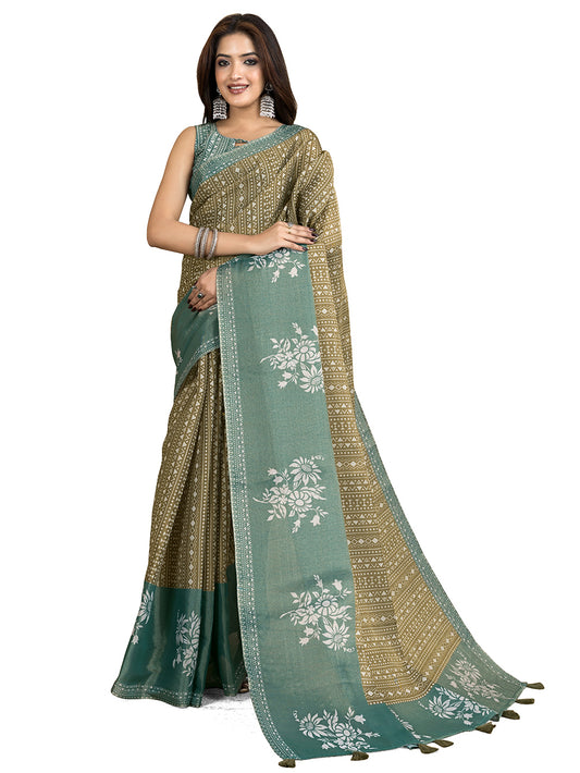 premium Design LInen Cotton Saree
