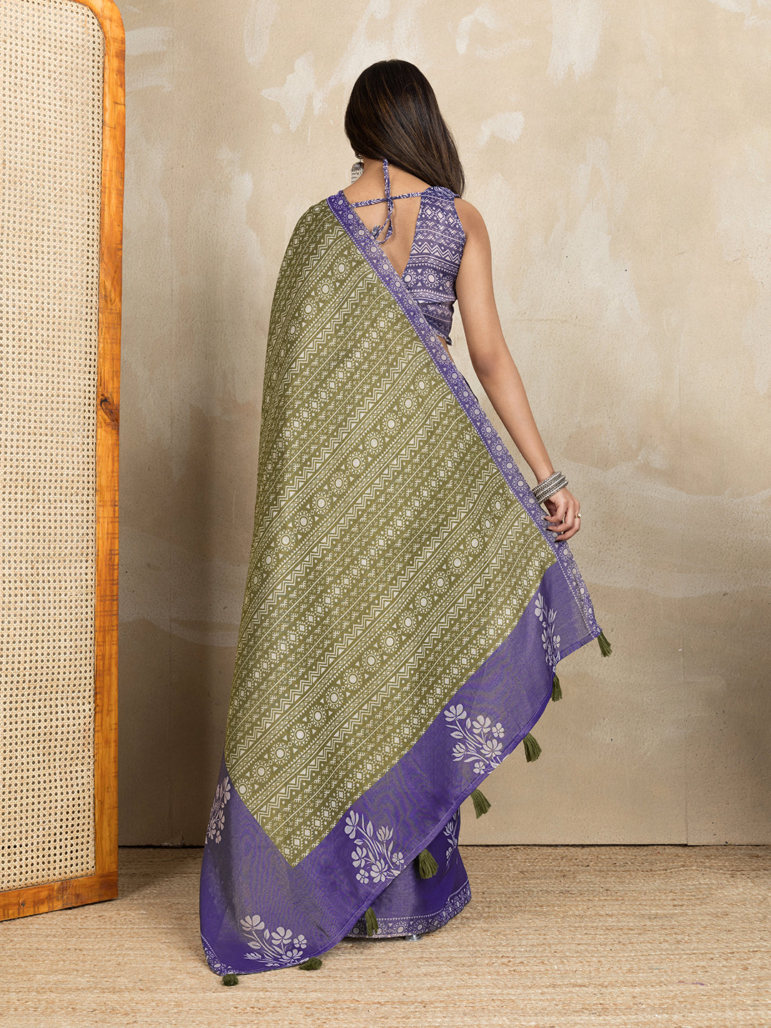 premium Design LInen Cotton Saree
