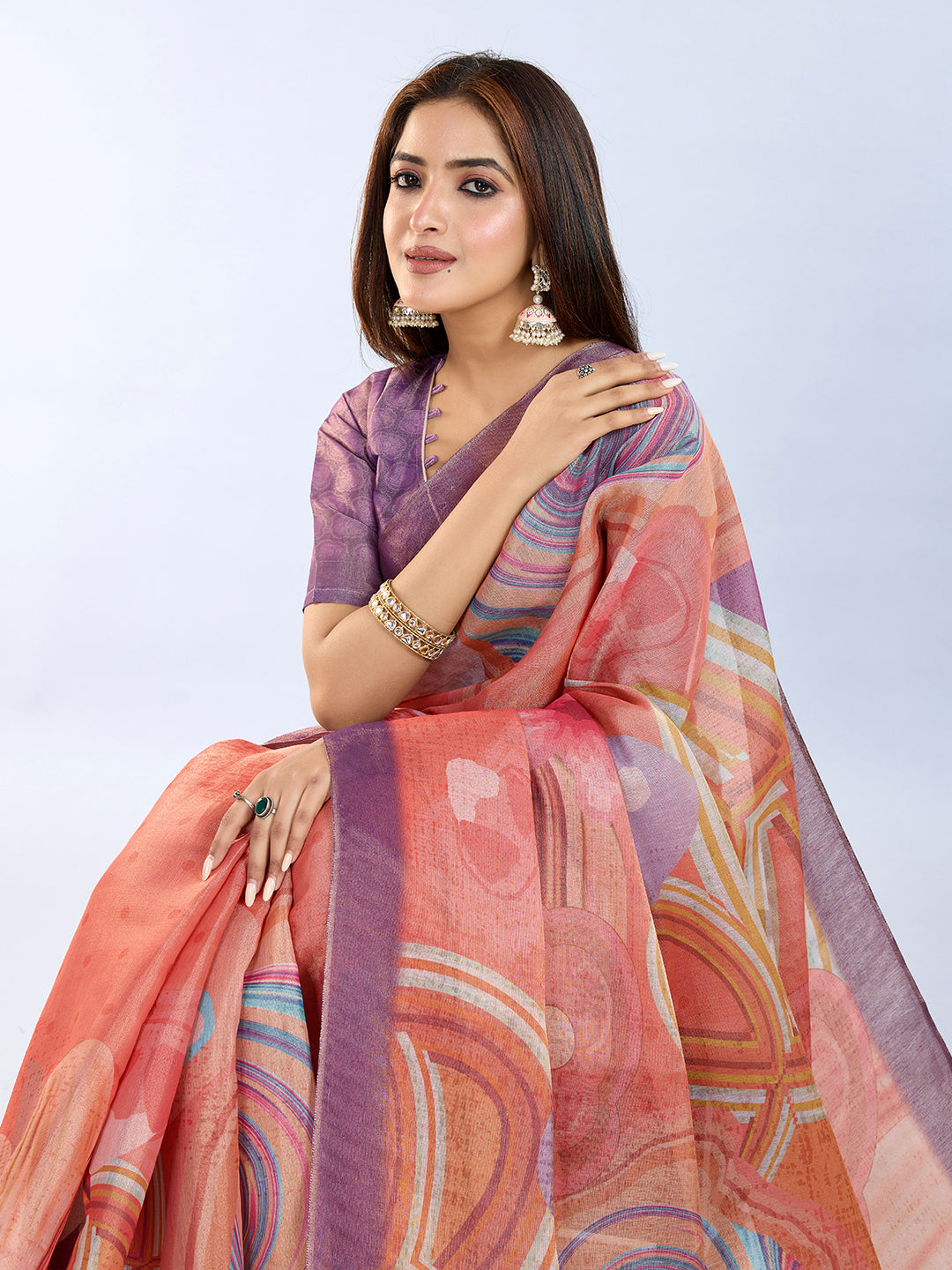 premium Design LInen Cotton Saree