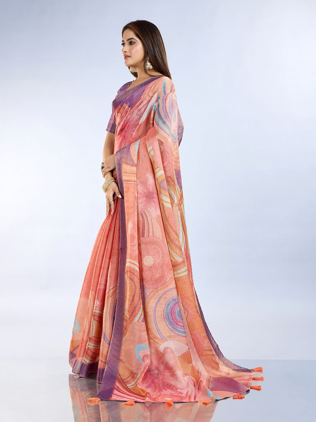 premium Design LInen Cotton Saree