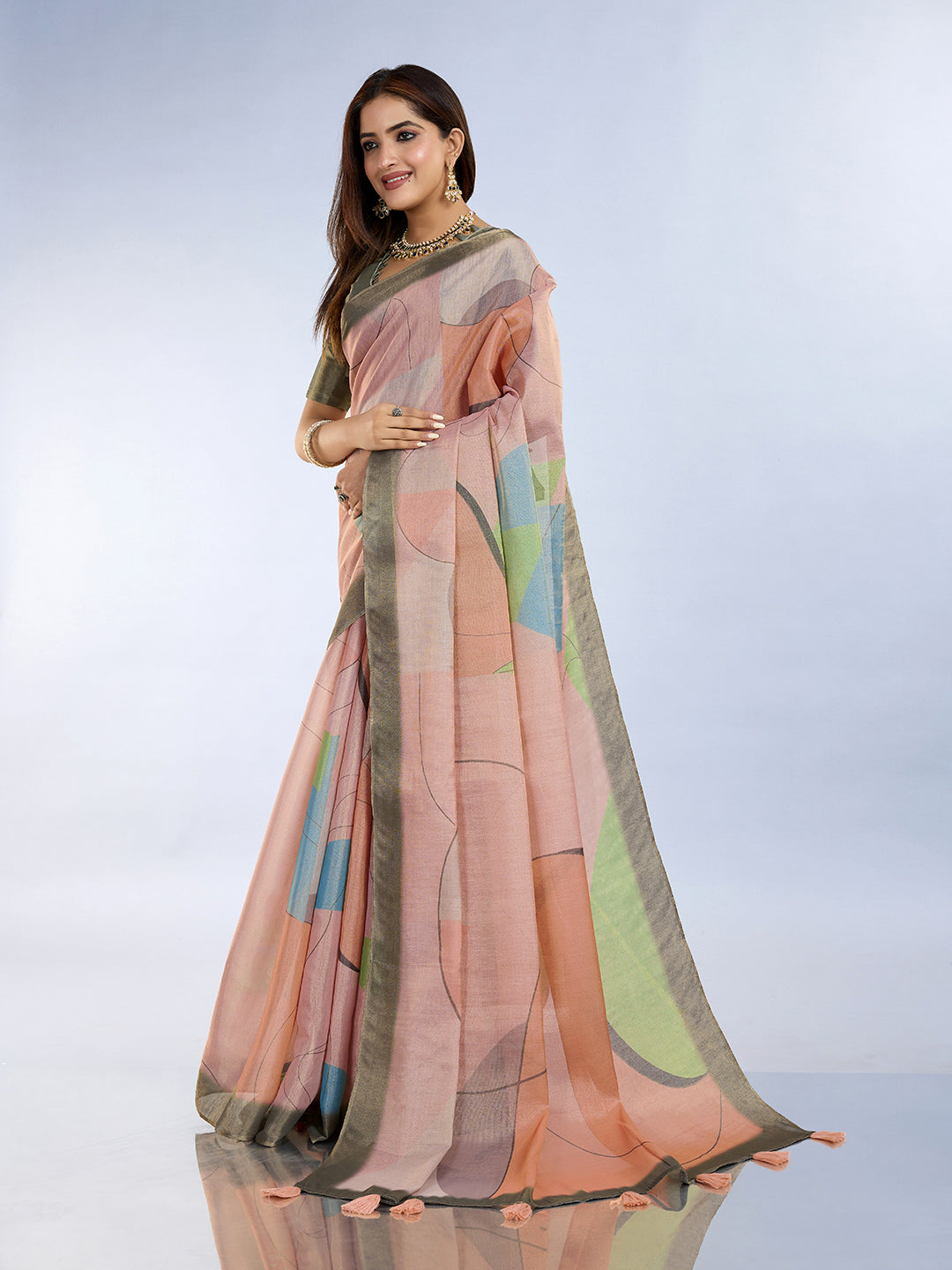 premium Design LInen Cotton Saree