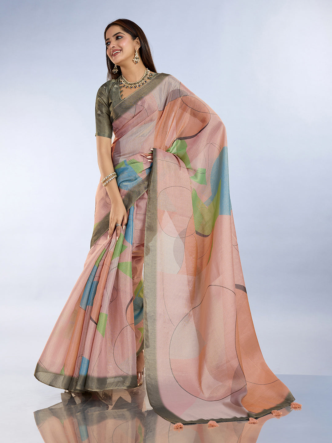 premium Design LInen Cotton Saree