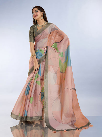 premium Design LInen Cotton Saree