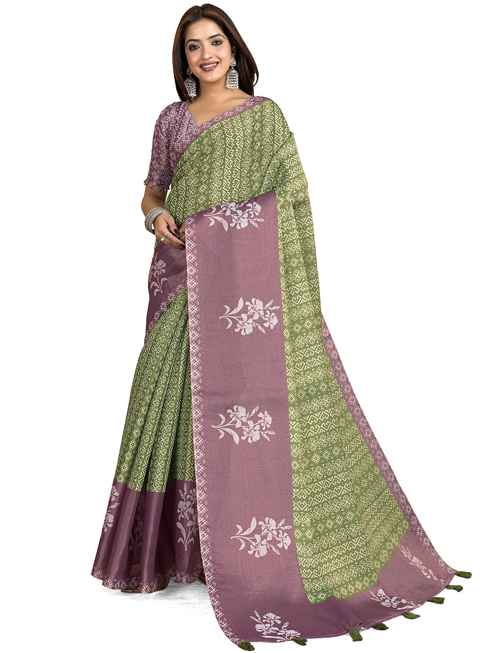 premium Design LInen Cotton Saree