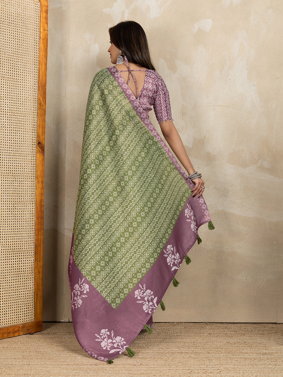 premium Design LInen Cotton Saree