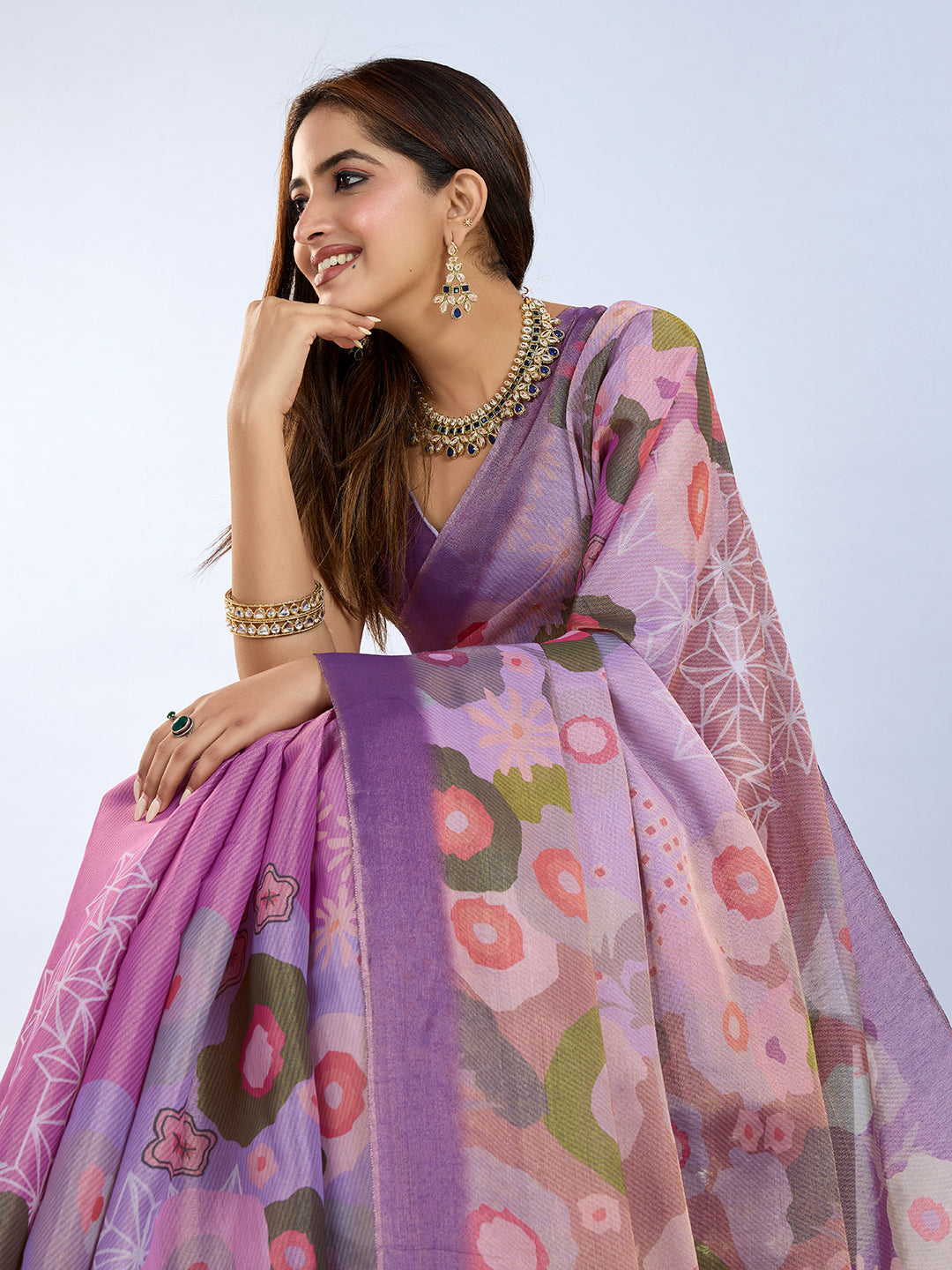 premium Design LInen Cotton Saree