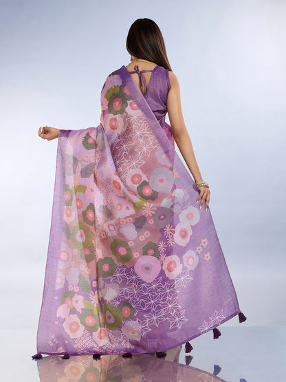 premium Design LInen Cotton Saree