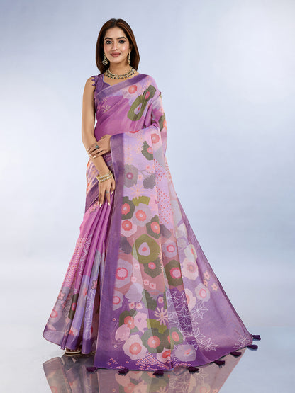 premium Design LInen Cotton Saree