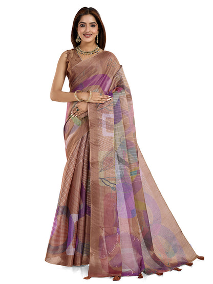 premium Design LInen Cotton Saree