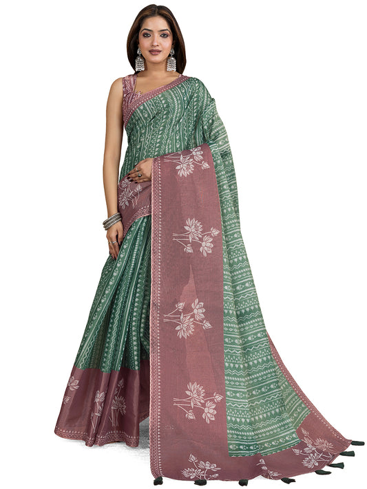premium Design LInen Cotton Saree