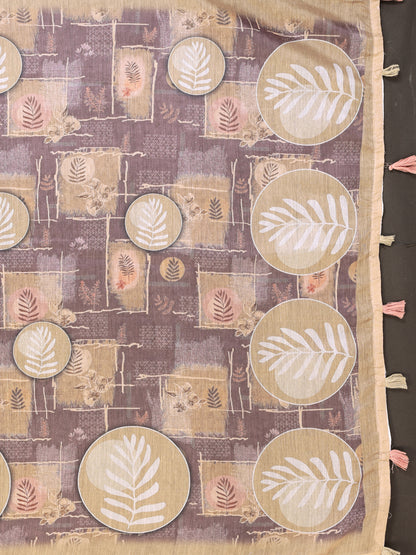 Primum Soft Cotton Leaf Design Saree
