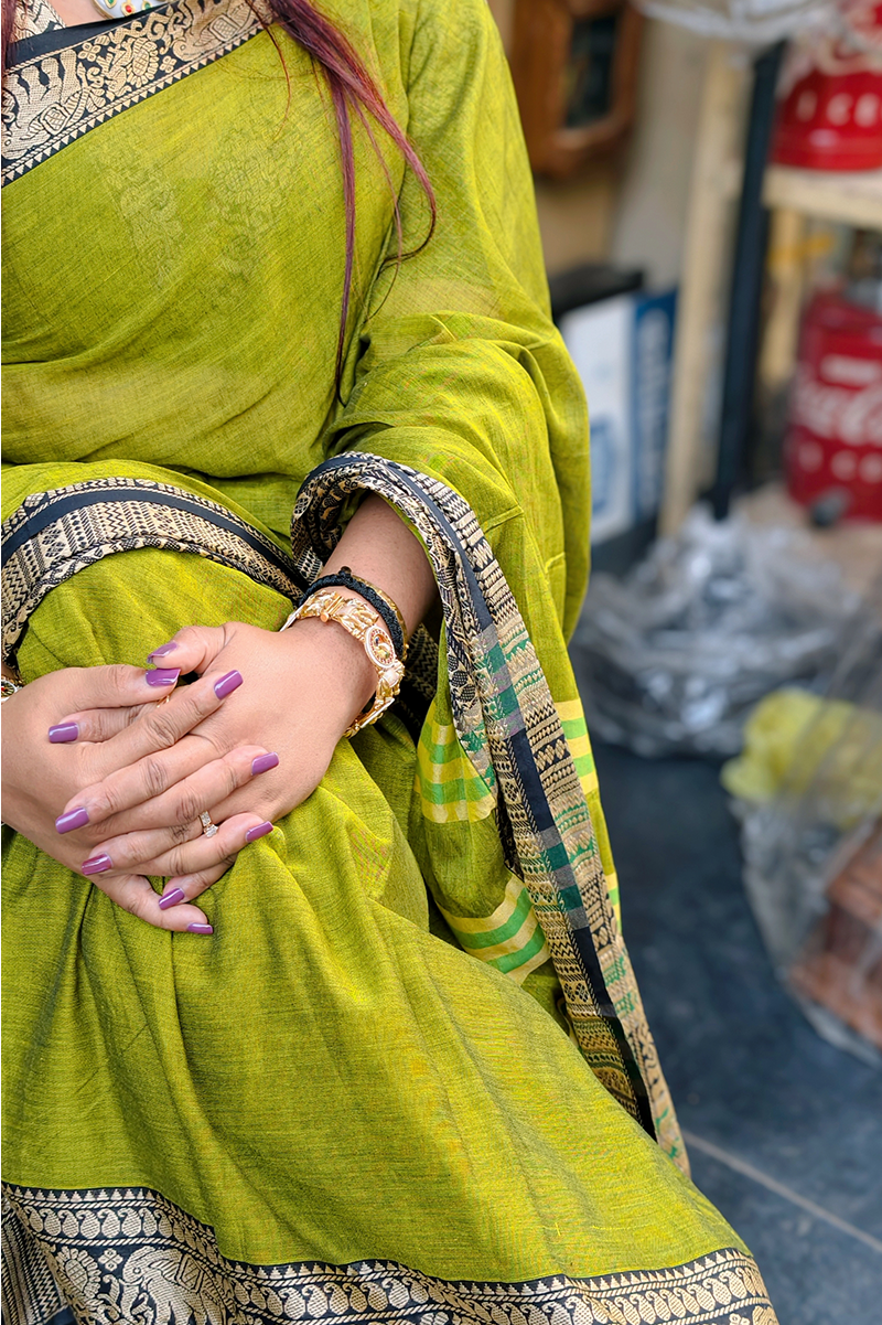 Rajwadi Grace Handloom Narayanpet Cotton Saree