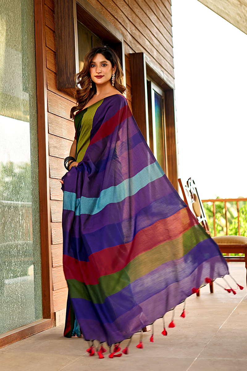 Nritya Rang Pure Handloom Cotton Saree