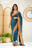 Teal Color  Narayanpet Cotton Saree