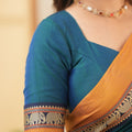 Teal Color  Narayanpet Cotton Saree