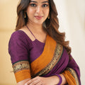 Purple  Narayanpet Cotton Saree