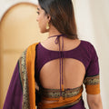 Purple  Narayanpet Cotton Saree