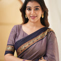 Lavender  Narayanpet Cotton Saree