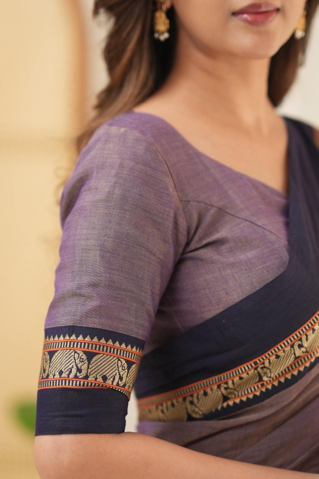 Lavender  Narayanpet Cotton Saree
