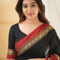 Black Color Narayanpet Cotton Saree