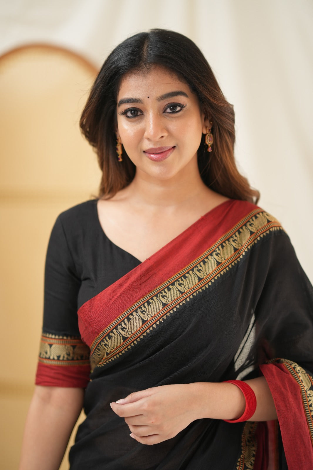 Black Color Narayanpet Cotton Saree