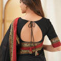 Black Color Narayanpet Cotton Saree
