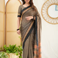 Charcoal Grey  Narayanpet Cotton Saree