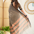 Charcoal Grey  Narayanpet Cotton Saree