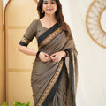 Charcoal Grey  Narayanpet Cotton Saree
