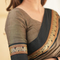 Charcoal Grey  Narayanpet Cotton Saree