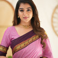 Pink Color  Narayanpet Cotton Saree