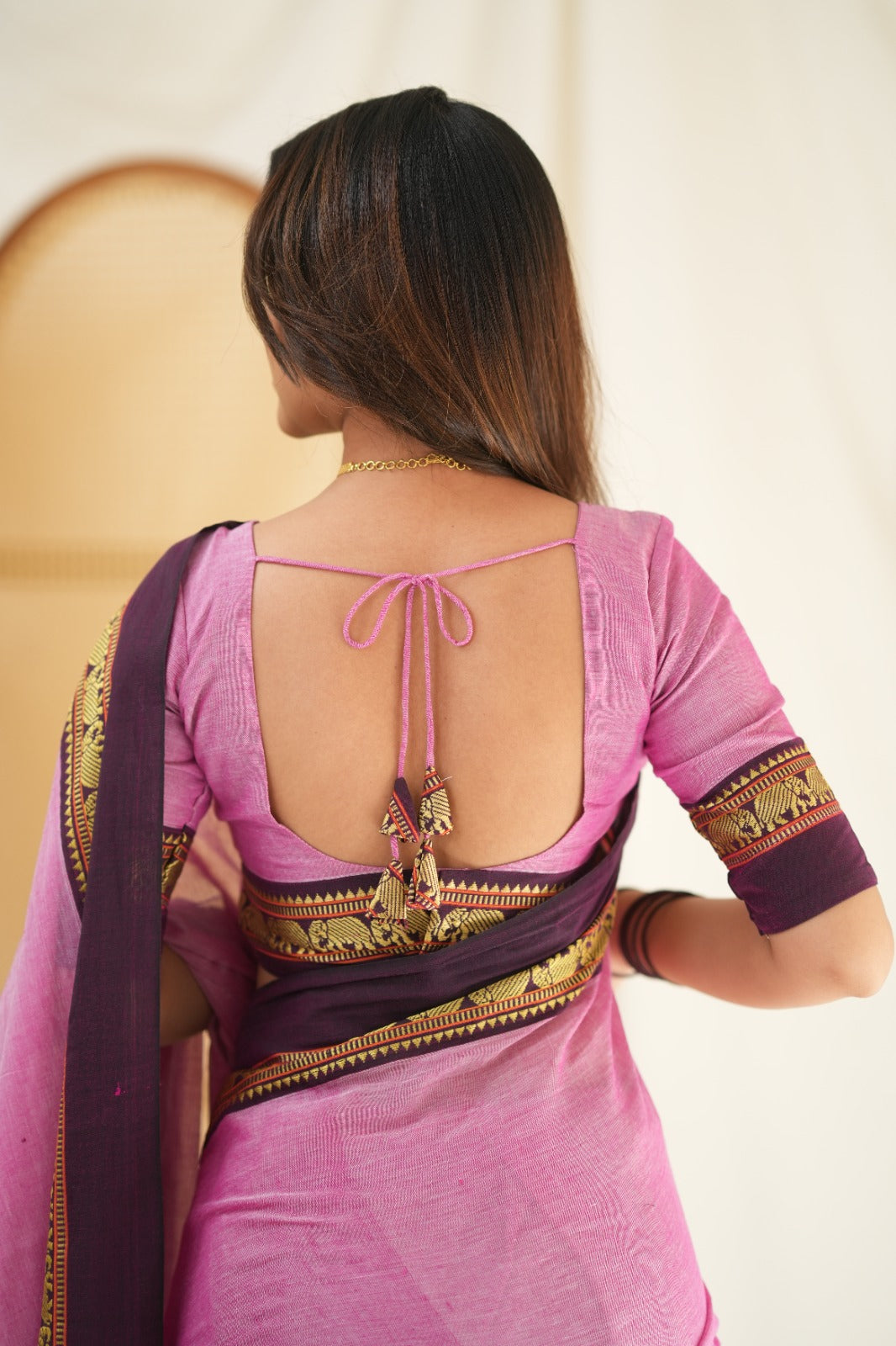 Pink Color  Narayanpet Cotton Saree